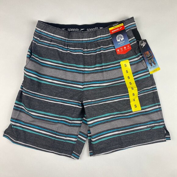 NWT Striped Men's Speedo Volley Swim Short Size Small - Picture 1 of 10
